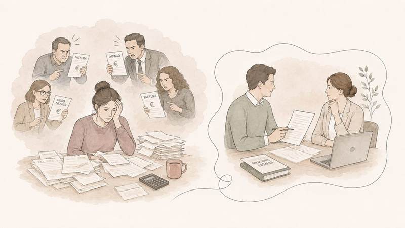 Ilustración de una situación de sobreendeudamiento